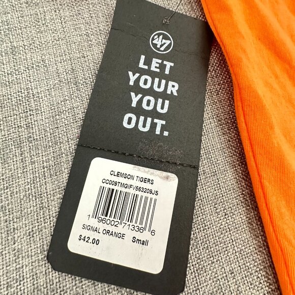 NEW! 47 Clemson Tigers Shirt Orange NCAA Fan Short Sleeve Small Cotton‎ $42 - Picture 6 of 8